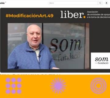 Persona con discapacidad intelectual apoyada por SOM Fundació ofrece su testimonio sobre la reforma del Artículo 49 de la Constitución