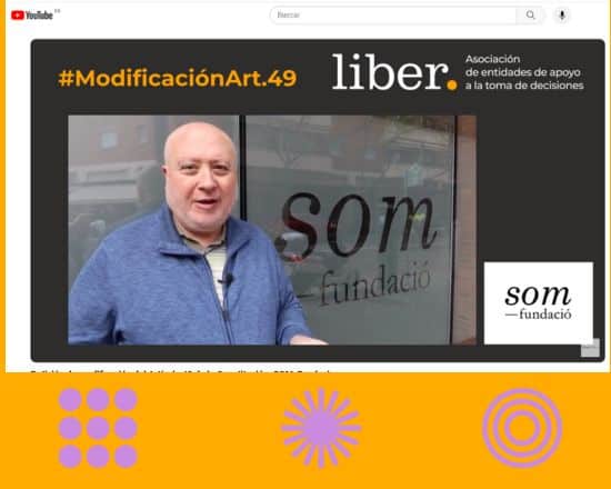 Persona con discapacidad intelectual apoyada por SOM Fundació ofrece su testimonio sobre la reforma del Artículo 49 de la Constitución