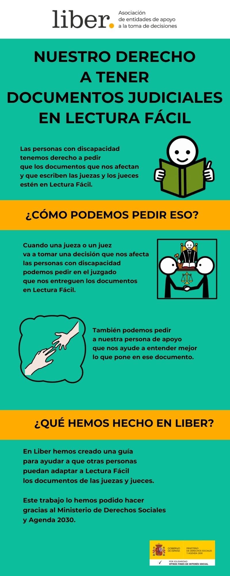 Derecho a documentos judiciales en lectura facil