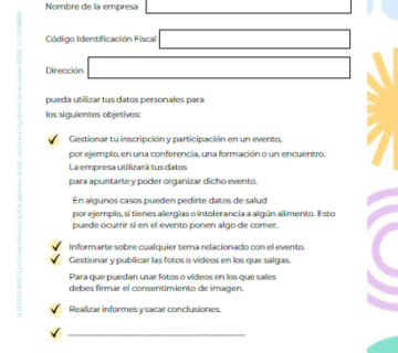 Lectura fácil: Modelo de cesión de datos personales