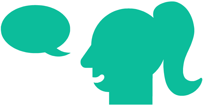 Una silueta verde de la cabaeza de una persona mira hacia la izquierda, aparentando hablar, con una gran burbuja de discurso cerca de la boca, simbolizando el Voluntariado de la red de entidades de Liber sobre un fondo claro. Una silueta verde de la cabaeza de una persona mira hacia la izquierda, aparentando hablar, con una gran burbuja de discurso cerca de la boca, simbolizando el Voluntariado de la red de entidades de Liber sobre un fondo claro